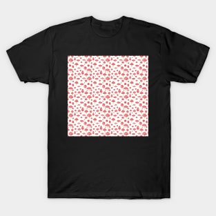 Amanita Mushrooms Red on White T-Shirt